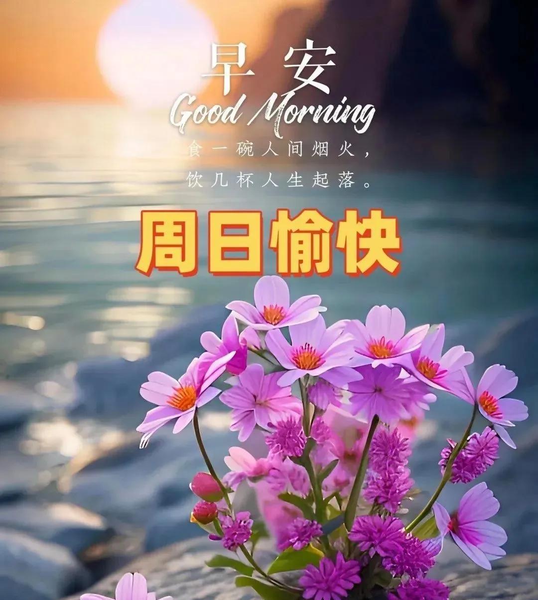 清晨问候在每天，真诚祝福在心间。不管早安和晚安，愿您永远都平安。开开心心