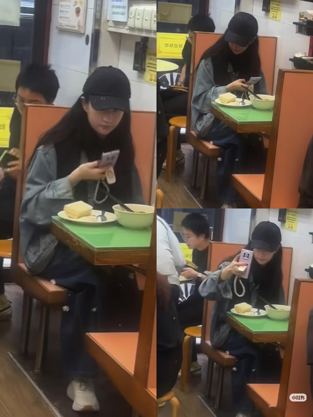 刘亦菲长期生活在美国，没想到在香港吃饭被偶遇的时候，随身带着的居然是华为手机而不