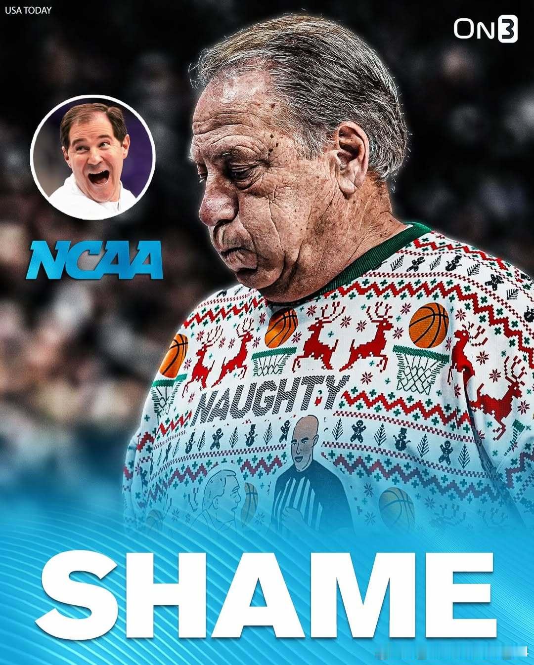 密歇根州立大学主帅汤姆·伊佐(TomIzzo)针对NCAA批准贝勒大学球员、前
