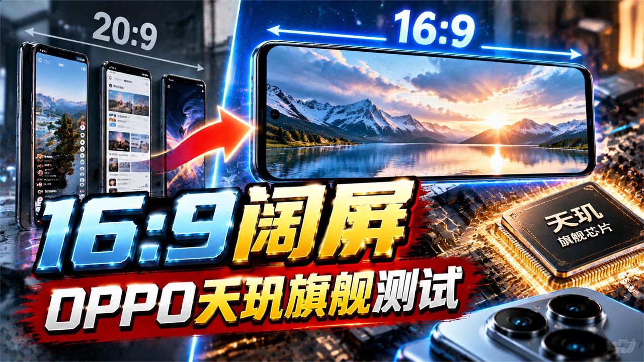 跟进阔直板！OPPO 测试天玑旗舰机！16:9 比例有啥不一样？