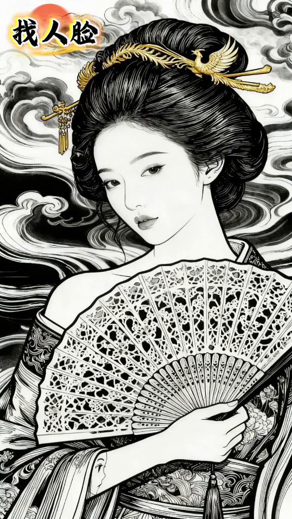 找人脸。这幅画简直是人类视力检测仪，我趴在屏幕前瞪出斗鸡眼，才抠出两张人脸。听