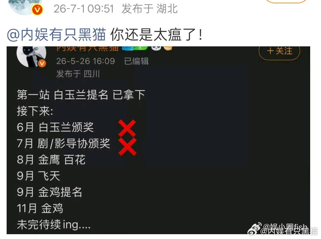 都拉黑了还天天盯着我，圈大妈好好当你的虫子。这话有啥问题？杨幂的作品都会入围评奖