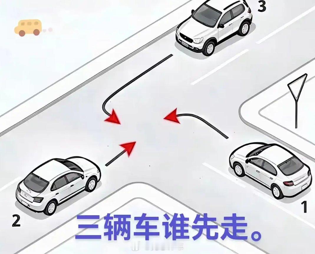 这三辆车谁先走？​​​