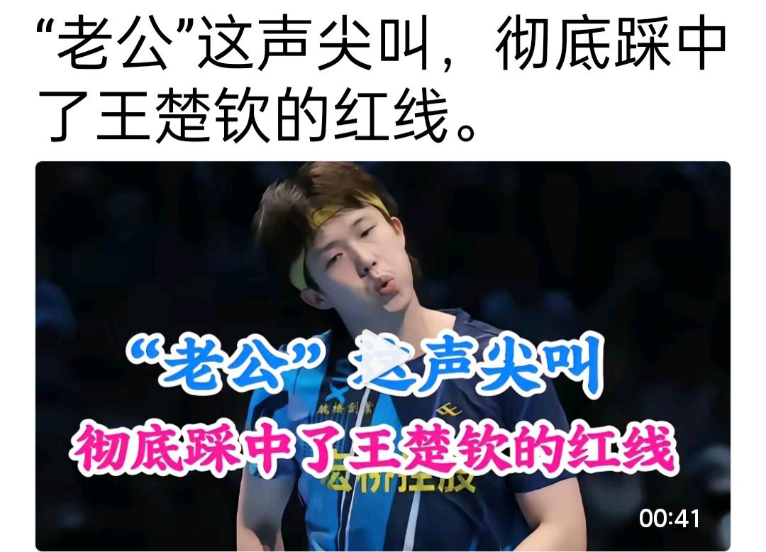 对王队铺天盖地的嘲讽，都是平常不着边际地高捧王队，王楚钦败了，给王队找五花八门，
