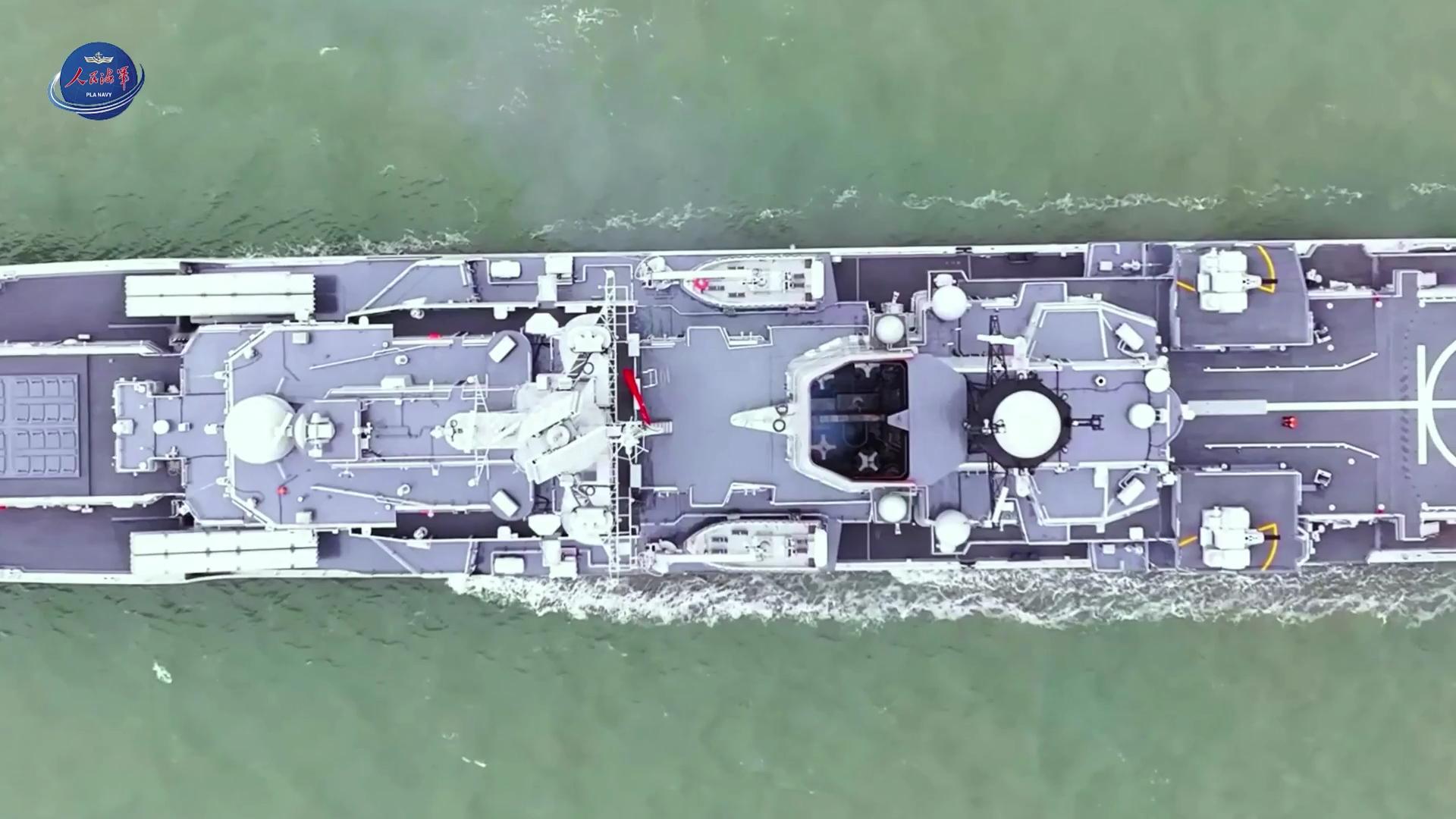 中期现代化升级后的956EM泰州舰终于有俯视角度确认垂发数量了居然还有迷之打码烽