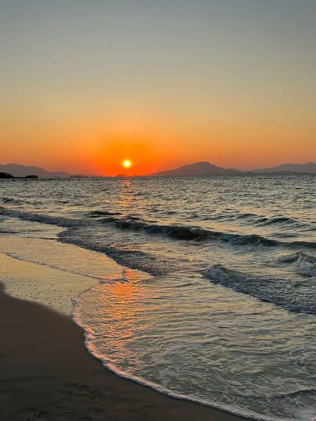 晒晒你拍夕阳西下时的美丽景色黄昏日落景海边夕阳摄影