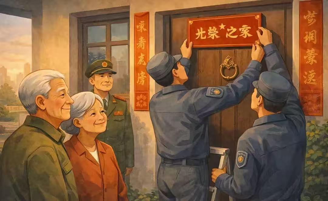 “光荣之家”挂牌有新规，这份尊崇从不含糊快讯！退役军人事务部突然宣布了。