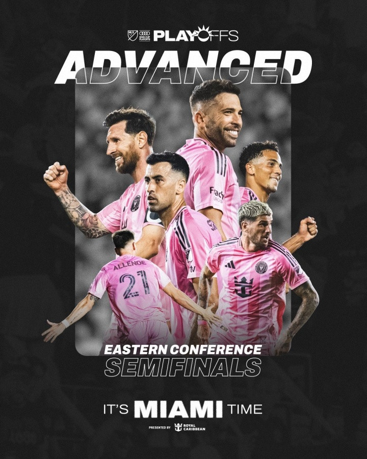 迈阿密历史首次在季后赛中晋级! 梅西加盟前, 迈阿密还是垫底球队