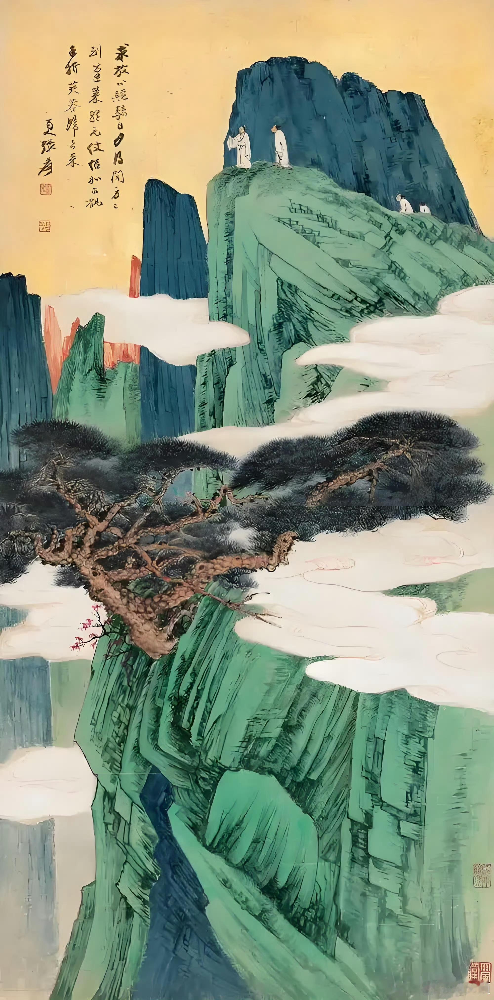 内江国画大师张大千作品赏析2每一幅都价值连城