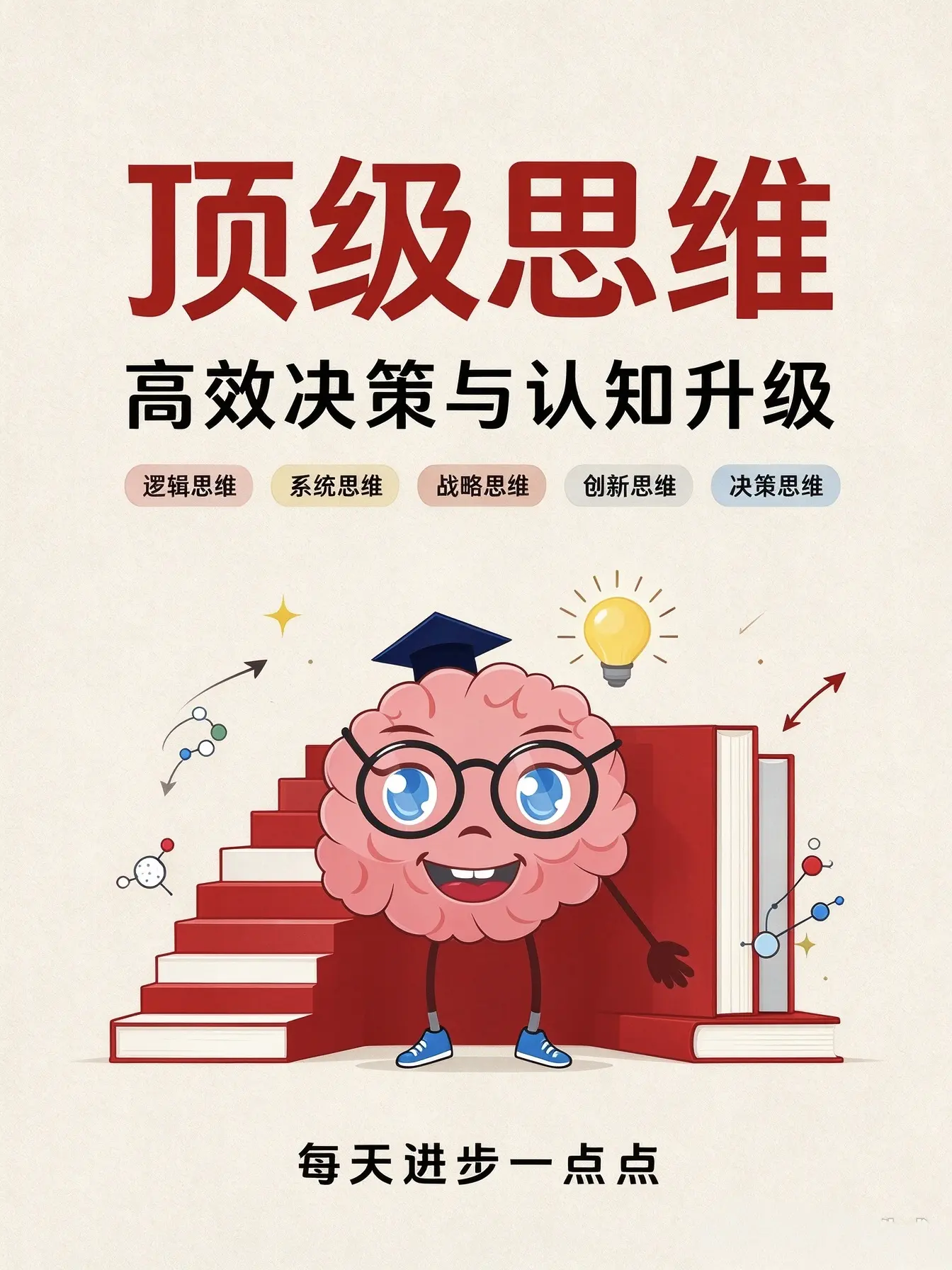 人与人最大的差距，不在于努力，而在于思维认知。 练好逻辑、系统、战略...
