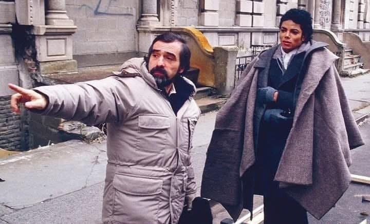 马丁·斯科塞斯导演的迈克尔·杰克逊《Bad》MV的几张幕后片场照，1987年图1