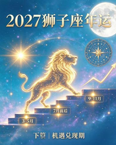 【转赞评接27年好运助力升级】2027年狮子座：好运追着喂还是好运遗弃者2027年狮子座年运（下篇）