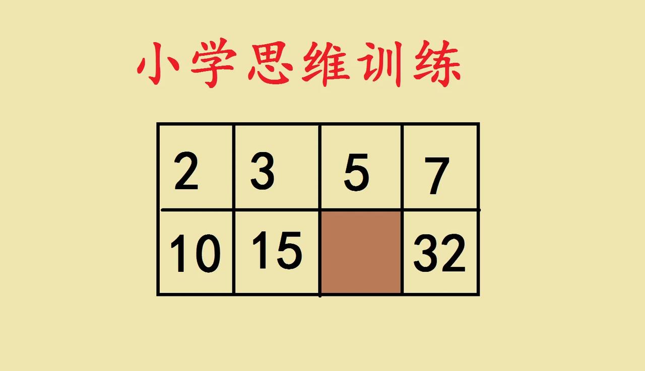 小学思维训练里的数阵题，藏着观察与推理的乐趣✨第一行2、3、5、7全是质数