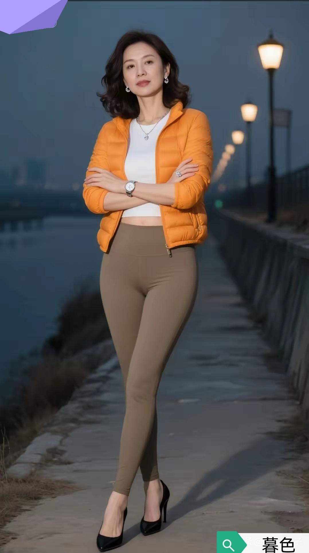 暮色华灯初照你站在那里让我拍了…你等的花在开黄昏拍照日落西山天际暗