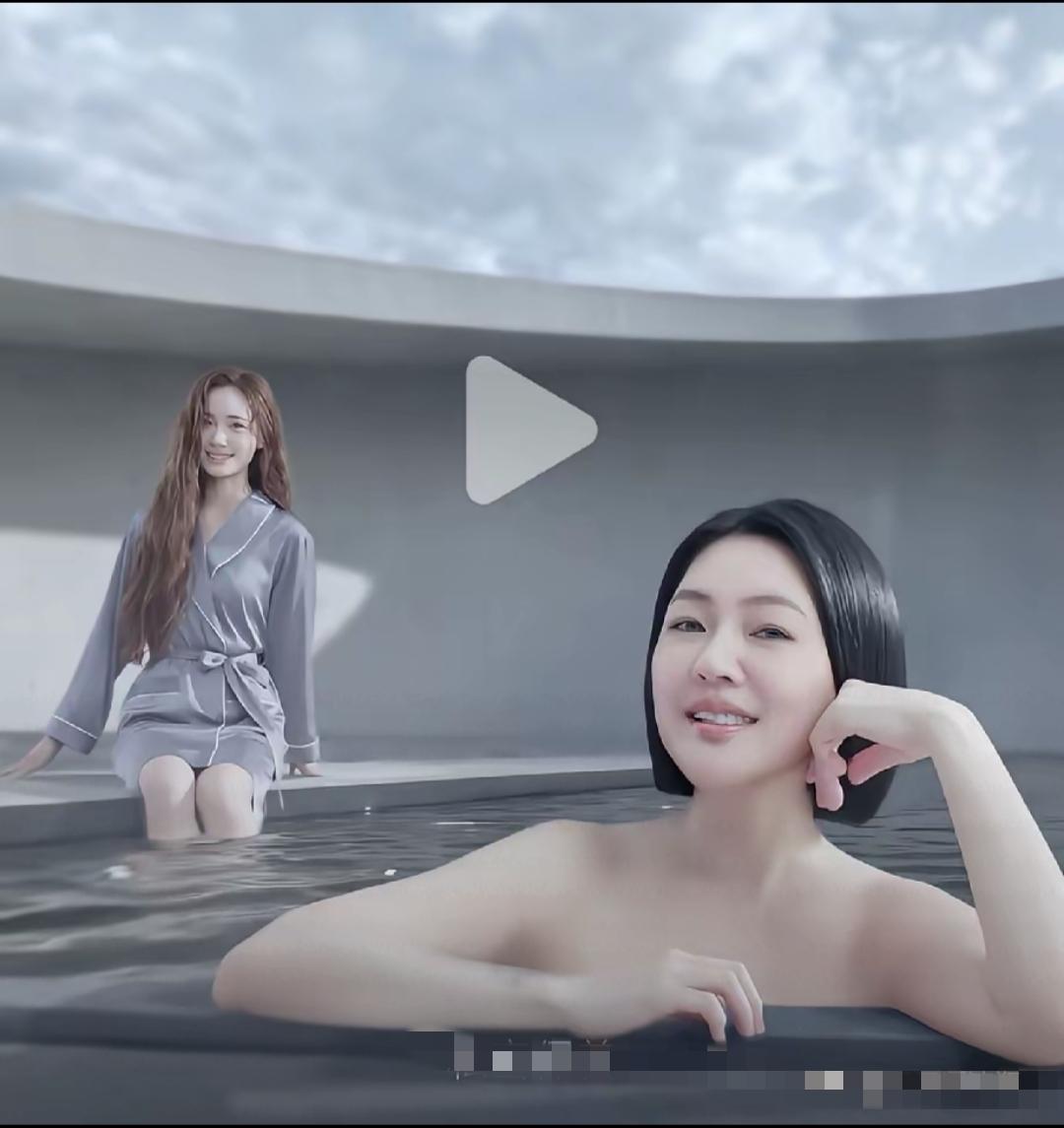 这是小S和二女儿合拍的广告，经过摄影师和美颜的助推，小S又白又瘦，气场强大！