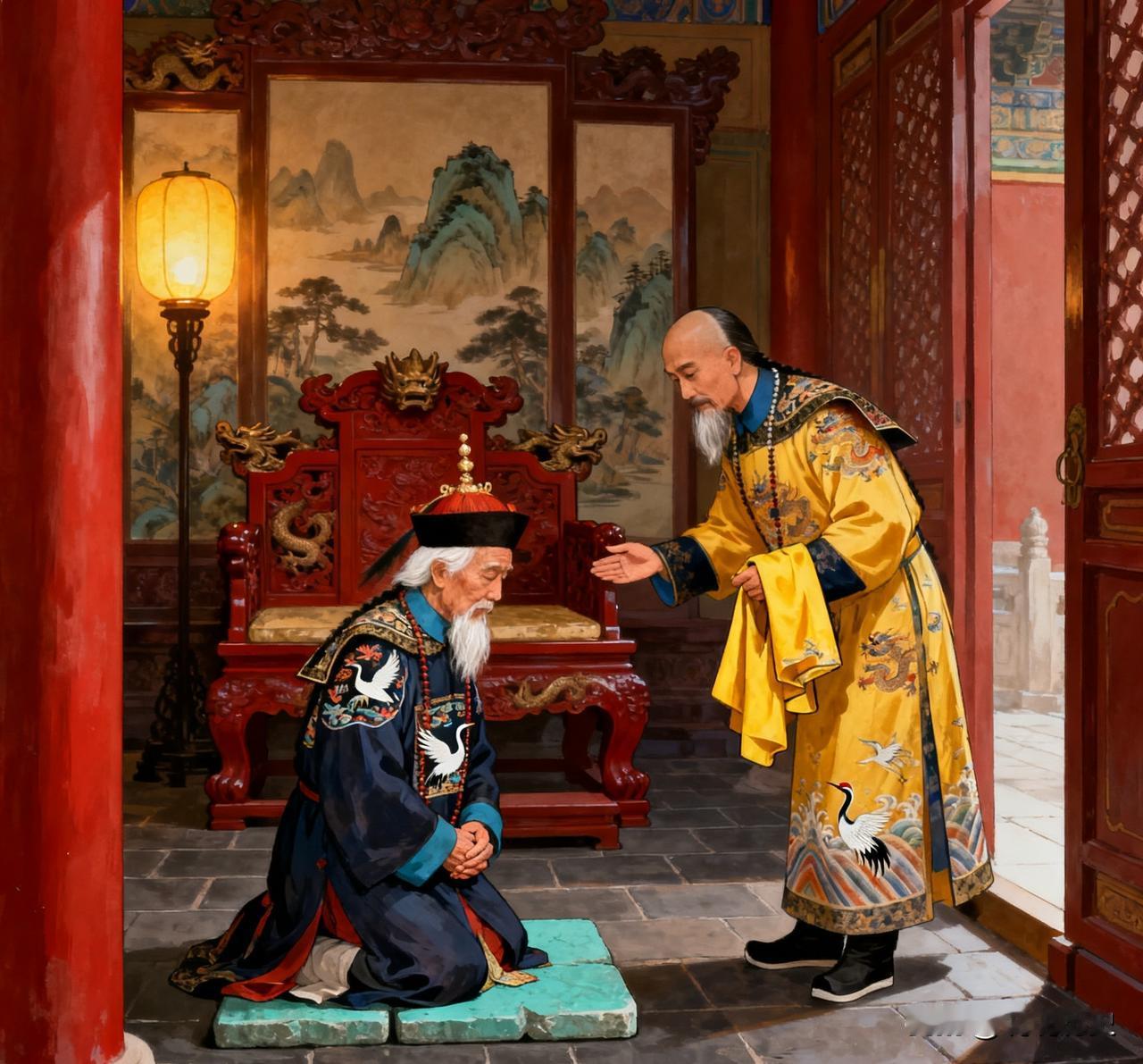 公元1783年，六十五岁的军机大臣傅明远跪在乾隆面前：“万岁，老臣想回山东修