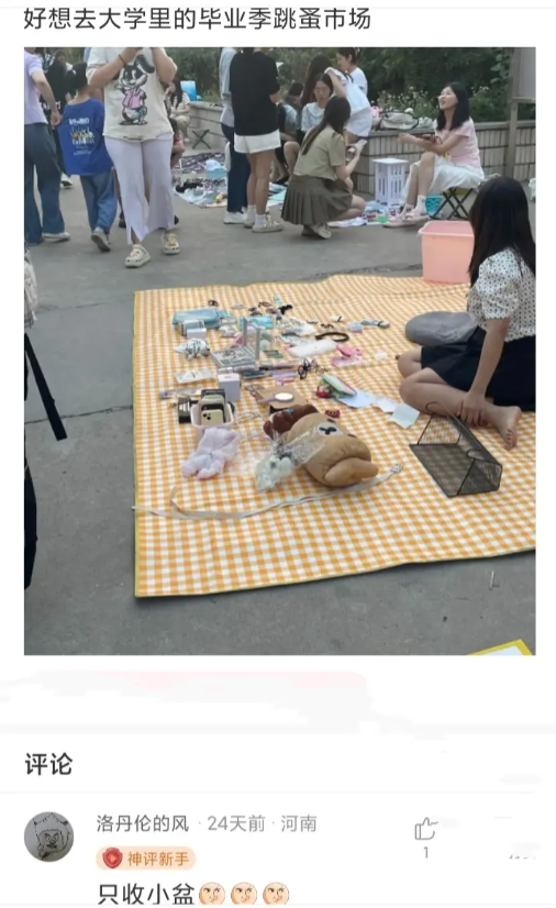 好想去大学里的跳蚤市场