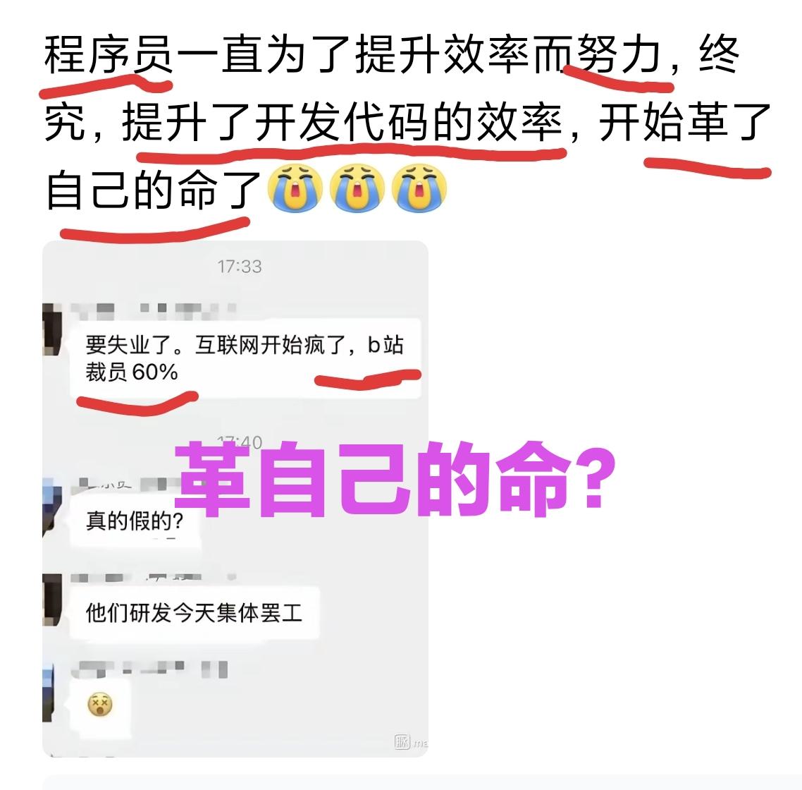 这是不是一个“搬起AI砸自己脚”的现代寓言？程序员兄弟们吭哧吭哧搞出AI来替自己