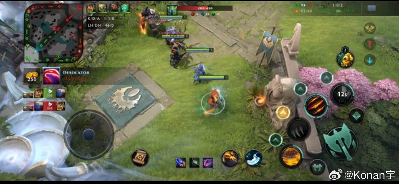 有刀友自制了一个dota2手游版的界面！哈哈，牛逼！dota2