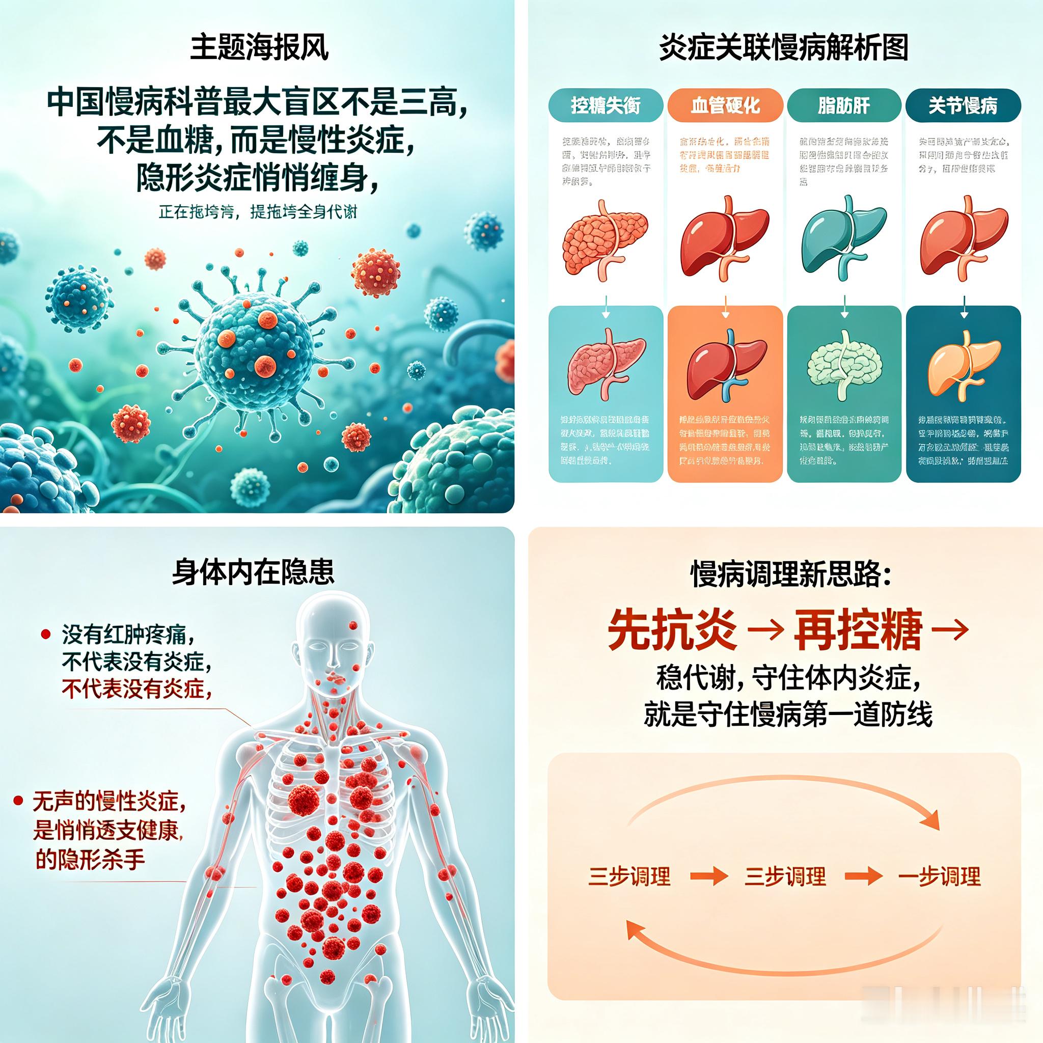 中国慢病科普最大盲区竟是炎症中国慢病科普最大盲区，其实是慢性炎症。很多人只盯着控