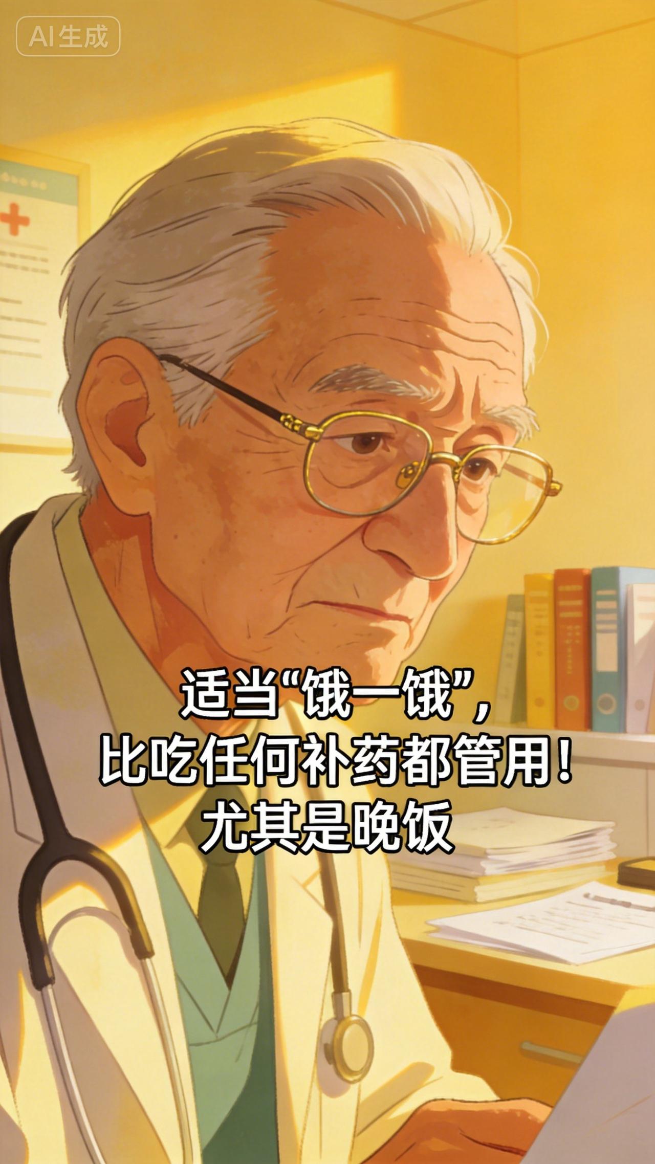 医生提醒：适当“饿一饿”比吃任何补药都管用！尤其是晚饭。你信不信？很多病不是
