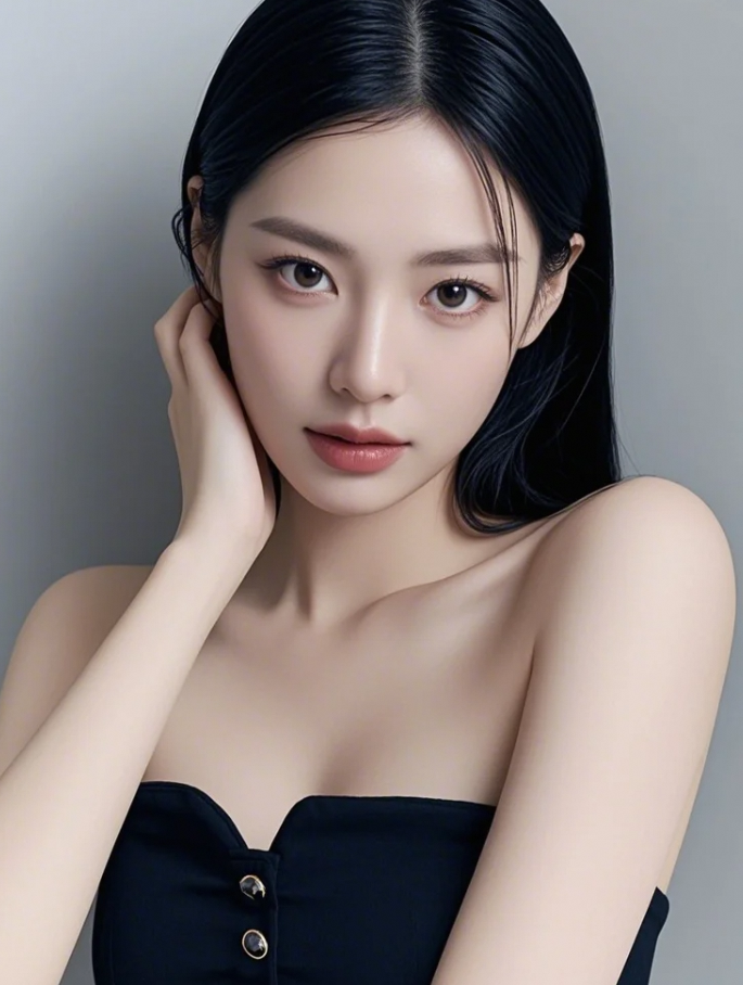 蜜桃肌配桃花眼，甜妹长相的顶级打开方式