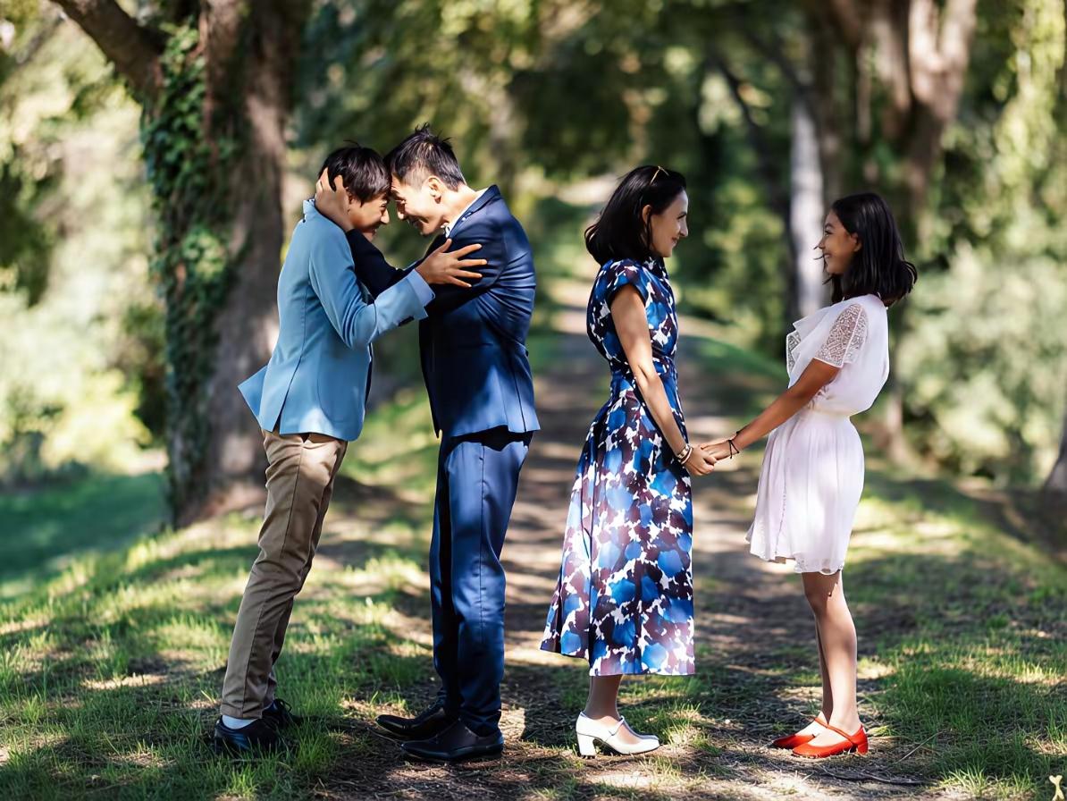 3月23日，演员刘烨迎来48岁生日，老婆安娜在社交平台分享全家福晒幸福！照片中