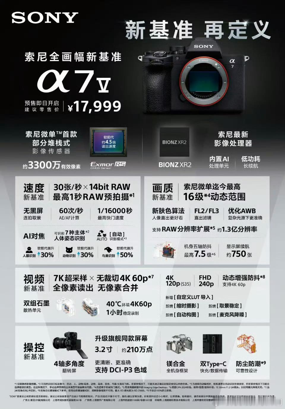 看了影视飓风关于索尼A7M5的评测，升级还是挺大的，用上了新的CMOS，4K60
