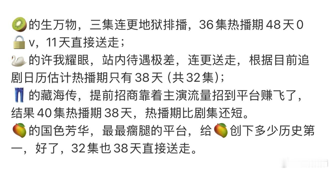 这么看是平台改变策略了吧现在，可能以后会常态化​​​