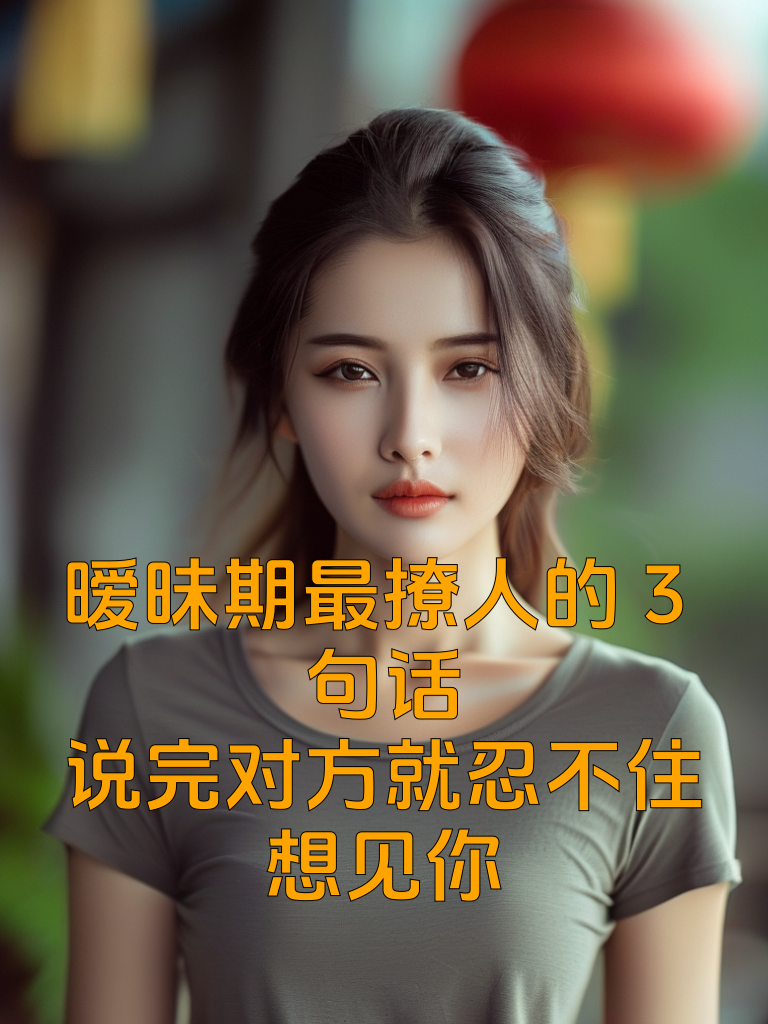 暧昧期最撩人的3句话，说完对方就忍不住想见你