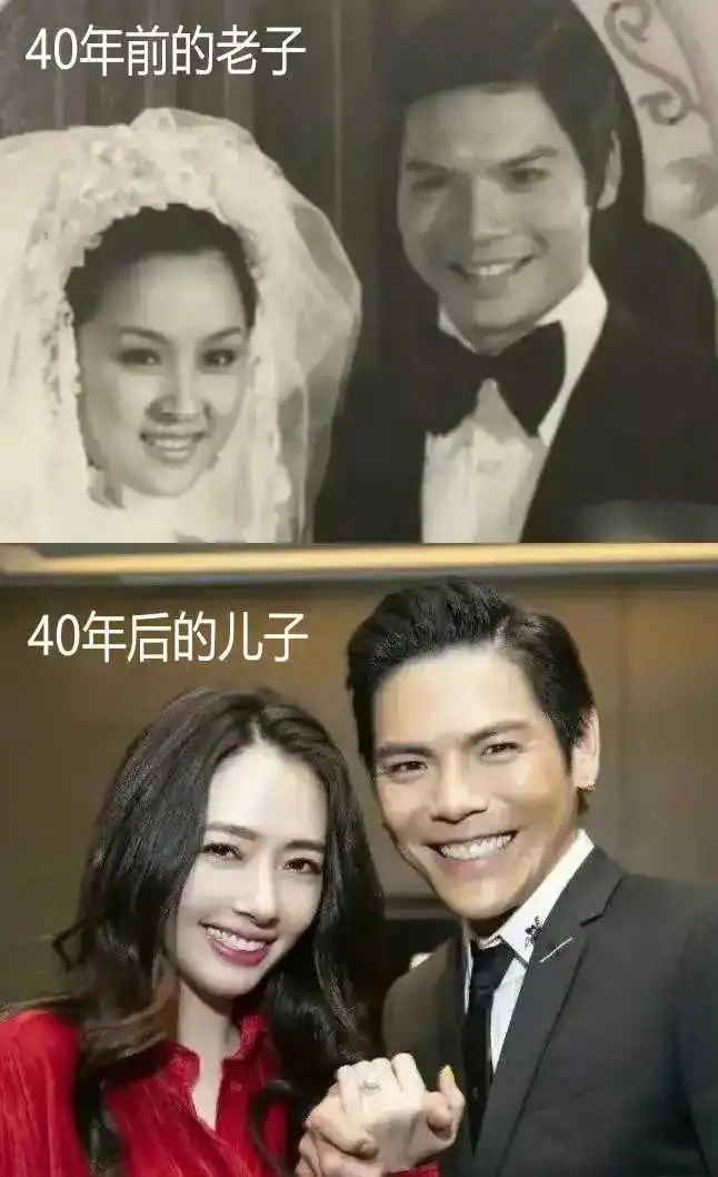 向华强与丁佩的结婚照VS如今向佐郭碧婷