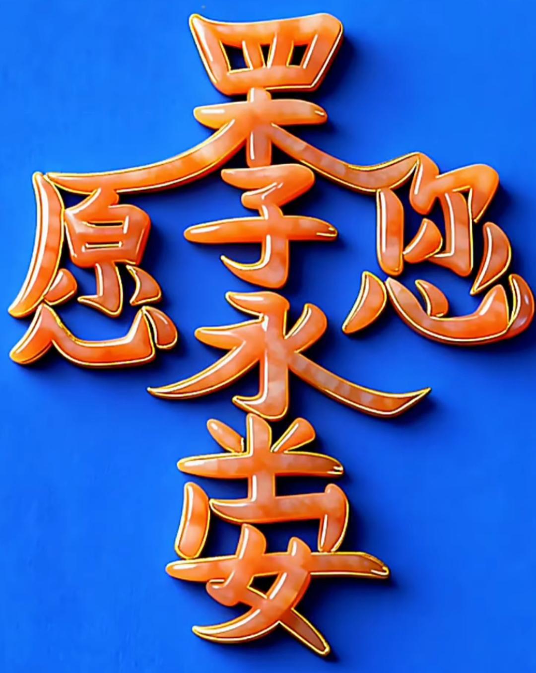 这张图片真有活力，颜色好亮眼！很有意义的一句话，非常漂亮的字体。好运连连，读出来