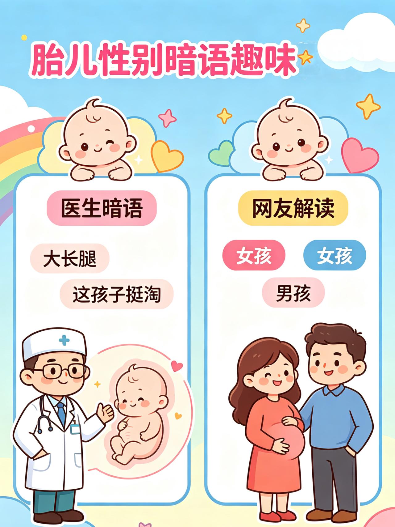 产科医生的“性别暗语”⚠️重要提醒我国明确禁止非医学需要的胎儿性别鉴定，