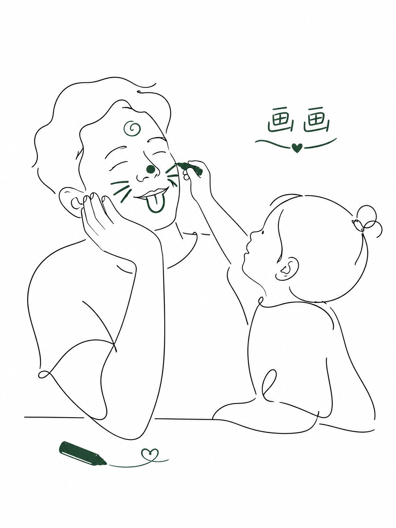 画画我正在沙发上眯着眼休息，忽然感觉脸上一凉。睁开眼，就看见她跪在旁边，手