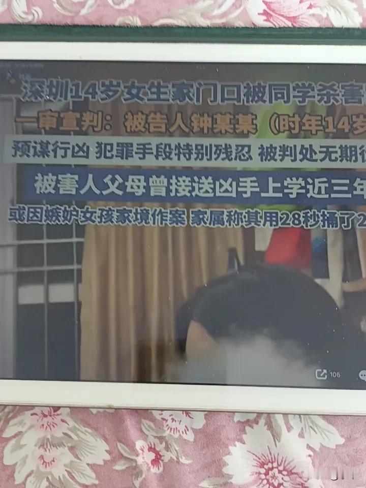 小荣的愤怒深圳一个14岁的恶魔，终于拿到了应有的惩罚——无期徒刑加身。这样的