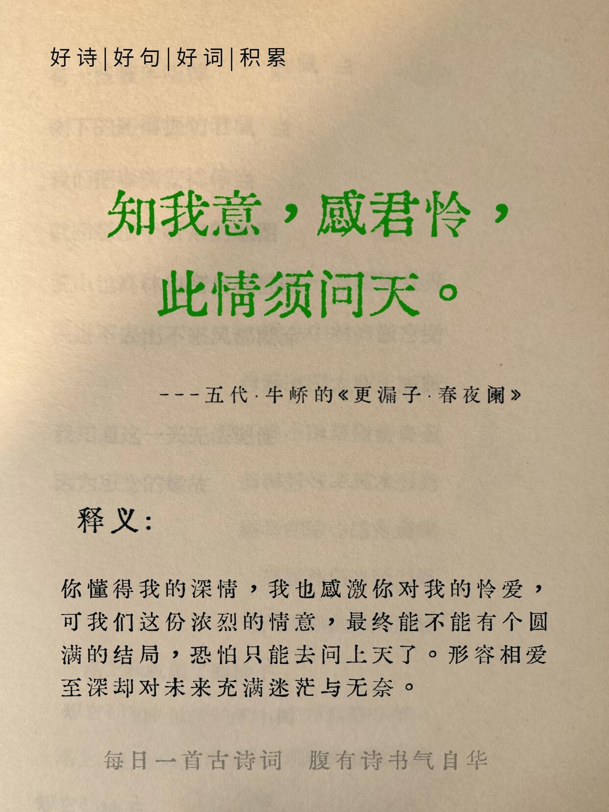 那些生僻但美到窒息的冷门诗词