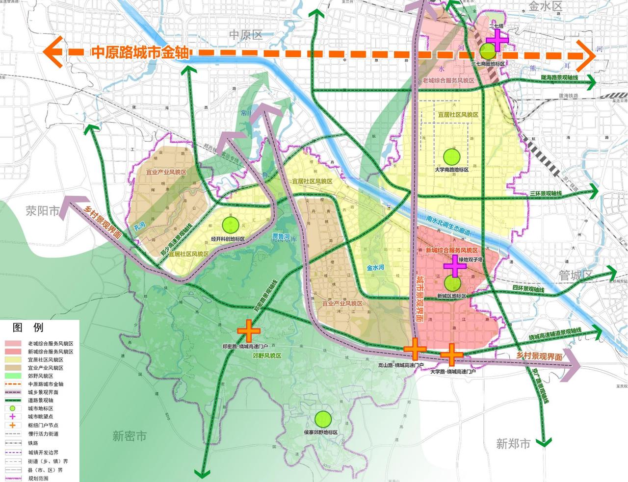 郑州二七新城区的双塔地标依然要建吗？从最新的郑州市二七区国土空间分区规划方案来