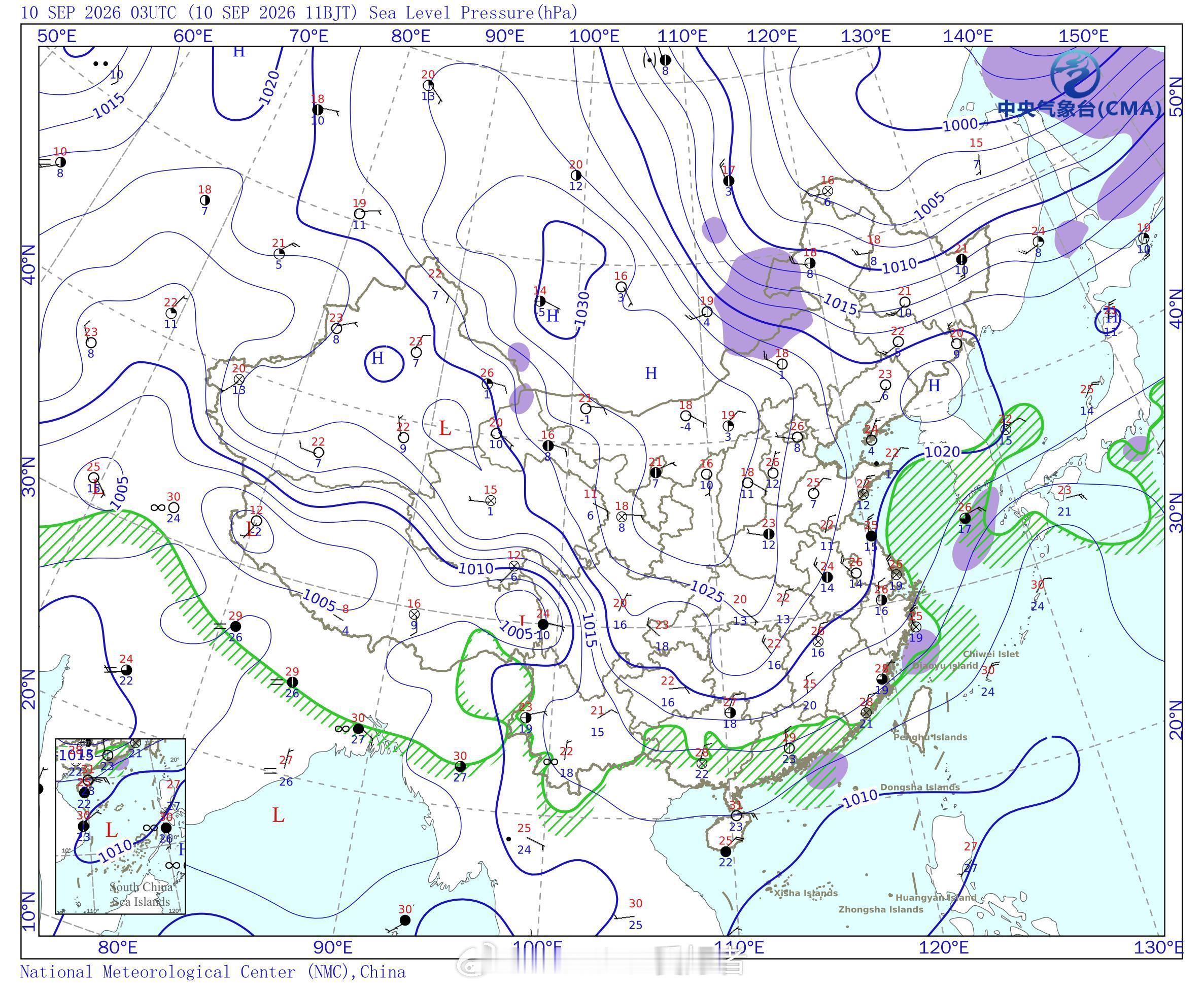 冷空气今天，冷空气继续南下，四川盆地/重庆附近的降温非常明显，昨天还在高温，今