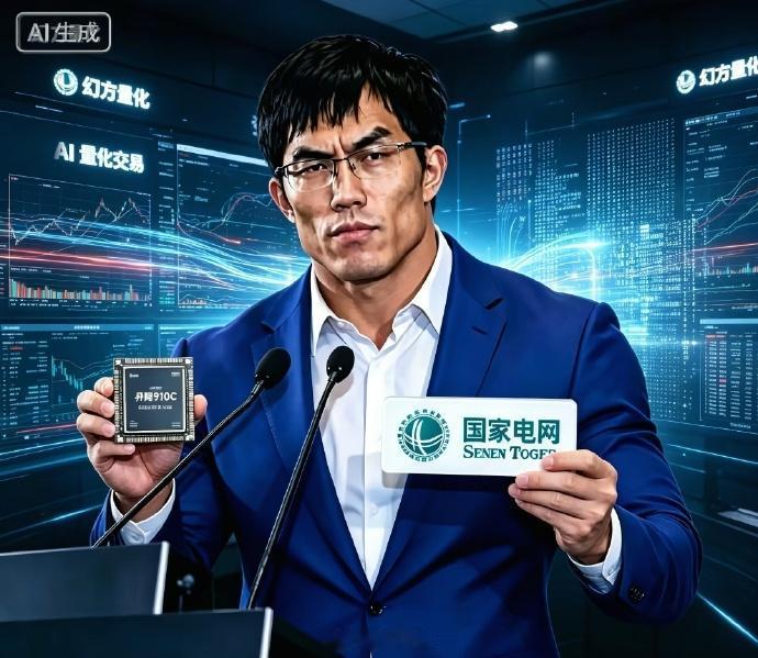 你梁叔叔左手华为昇腾无限供卡右手国家电网无限供电还有幻方量化缠腰间梁性循