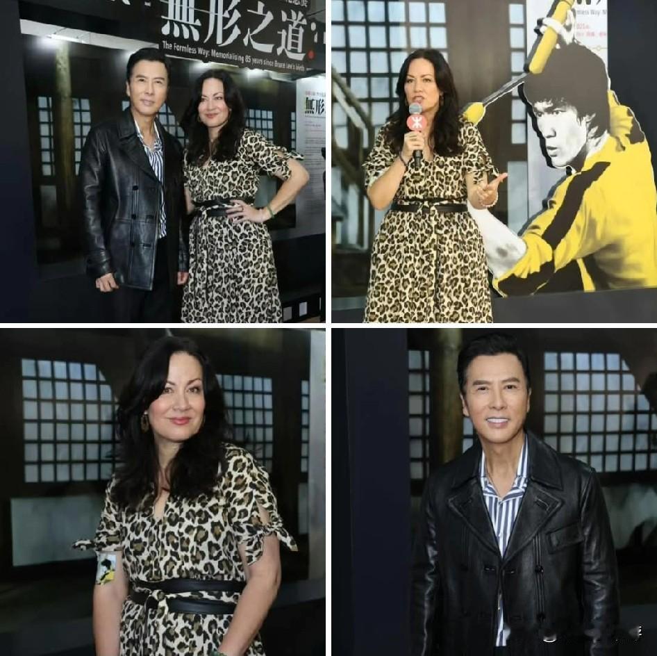 世界功夫巨星李小龙女儿李香凝与甄子丹日前出席由港铁举办的《李小龙诞生85周年纪念