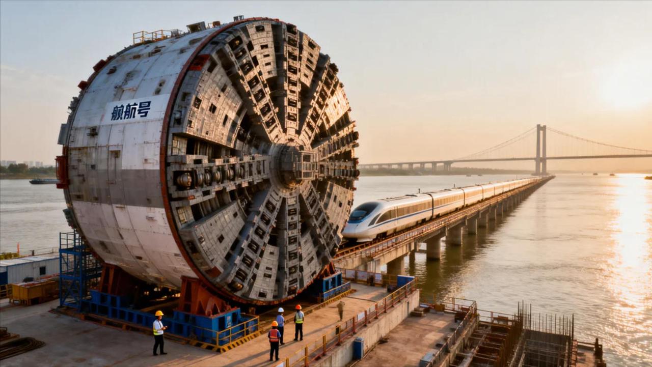 基建狂魔再次封神！中国“领航号”江底狂挖11公里，老外看呆：这是科幻照进现实！2