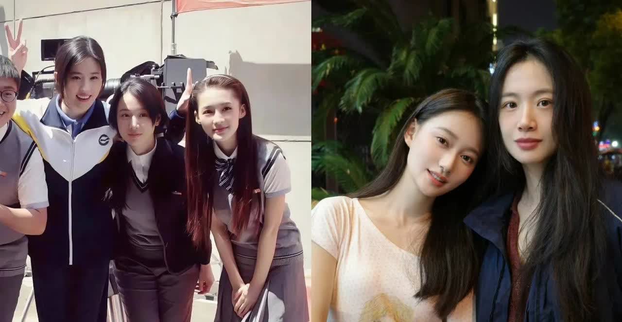 刘亦菲和李沁中间这位竟然是李梦，原来李梦是合影“杀手”。