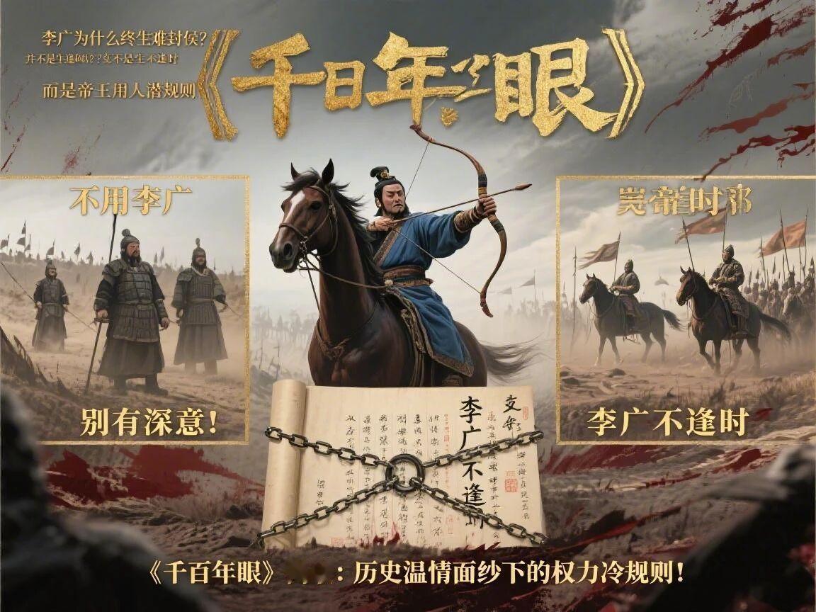 李广为什么终生难封侯？难道真的是生不逢时吗？别被史书骗了！这是帝王用人潜规则！