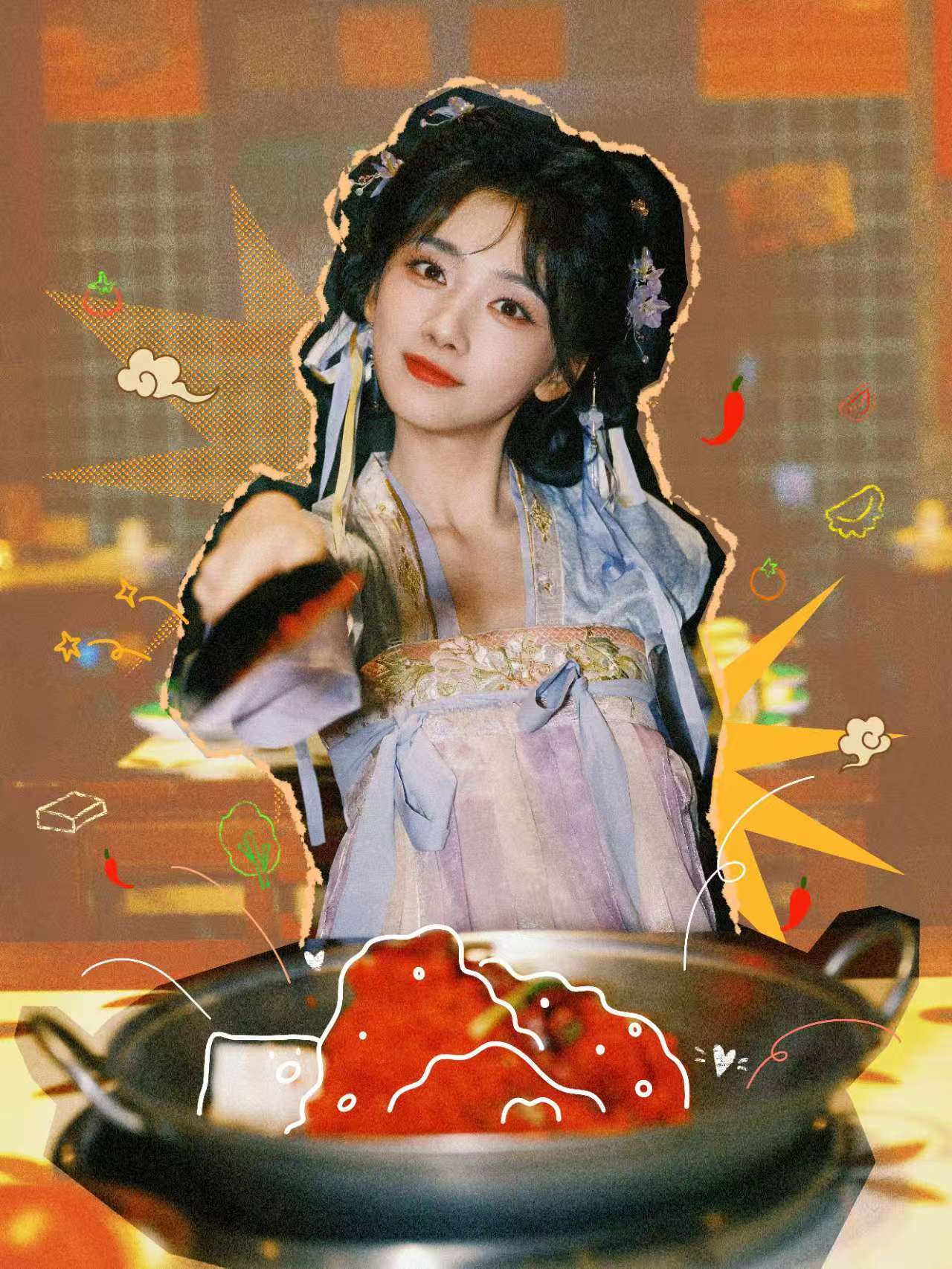 王影璐中华小厨娘是谁又被王影璐的美貌“杀”到了？哦，是我！[跪了]可甜可飒，可