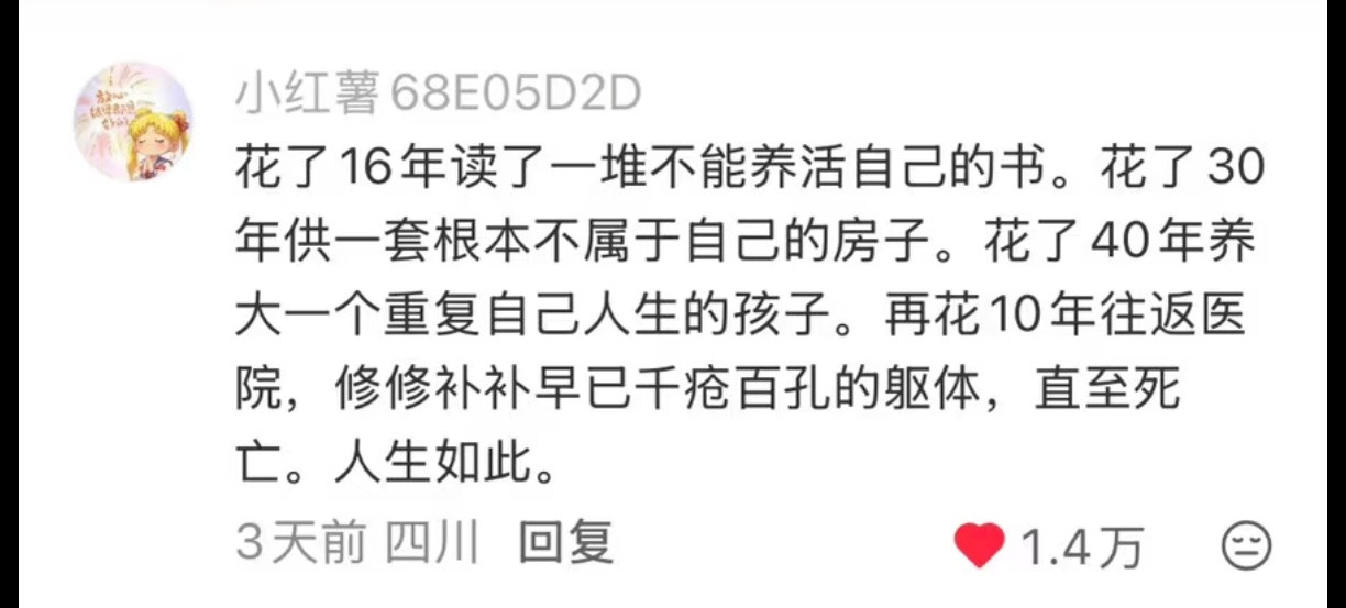 48字囊括内地小孩一生