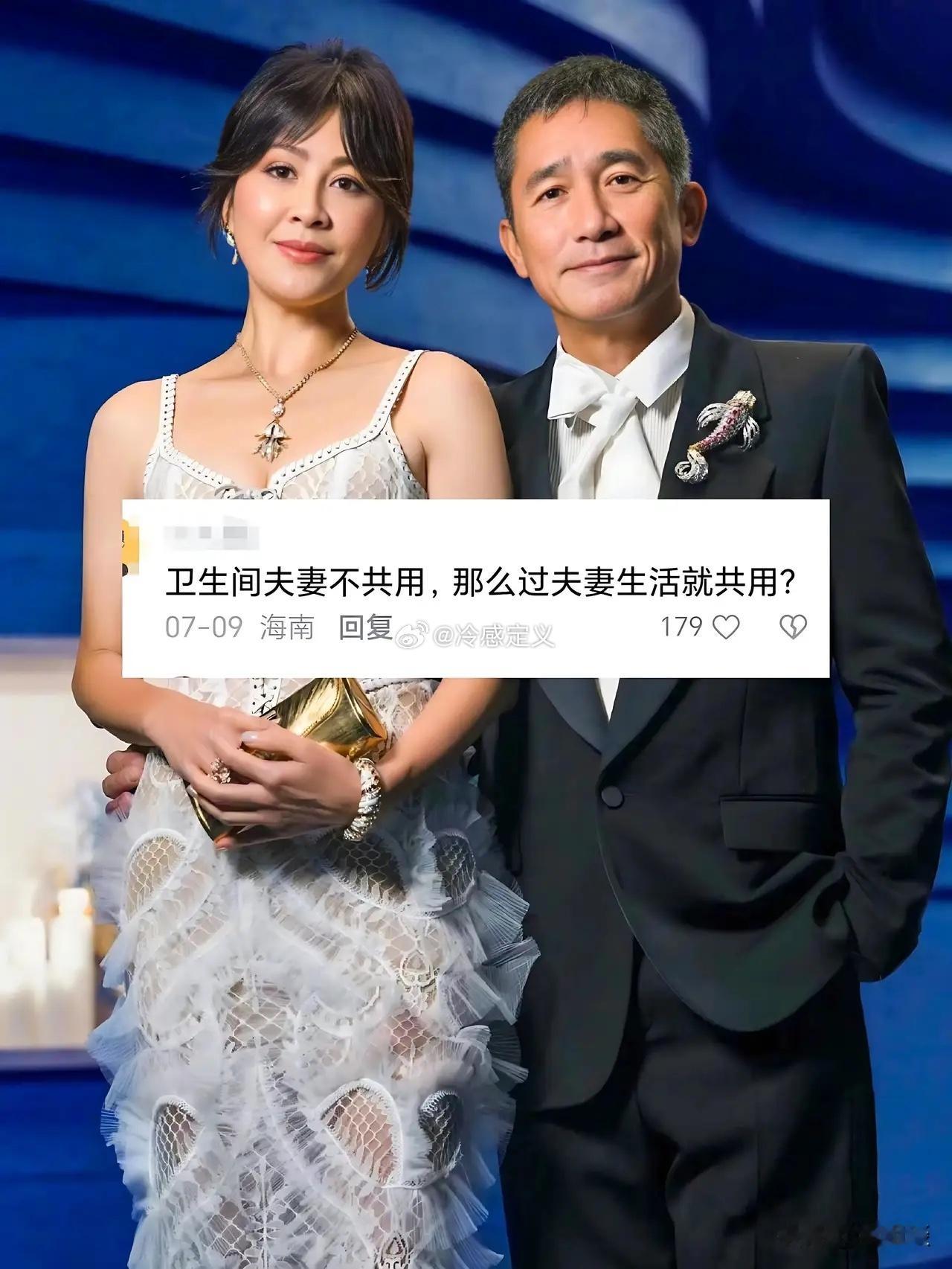 刘嘉玲一句话，却意外暴露了她跟梁朝伟实存名亡的夫妻关系一次采访中，记者问刘嘉玲：