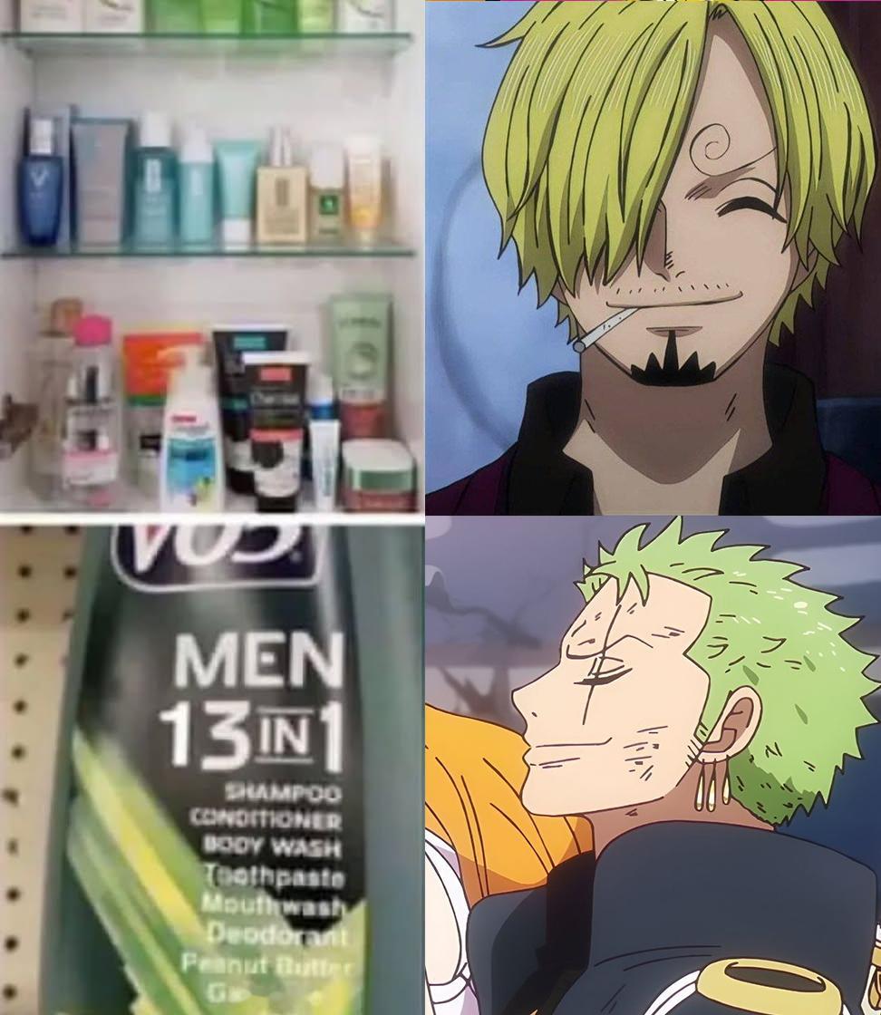 海贼王海贼王山治给人的感觉是精致男孩，而索隆会是用13合1的感觉哈哈哈哈哈