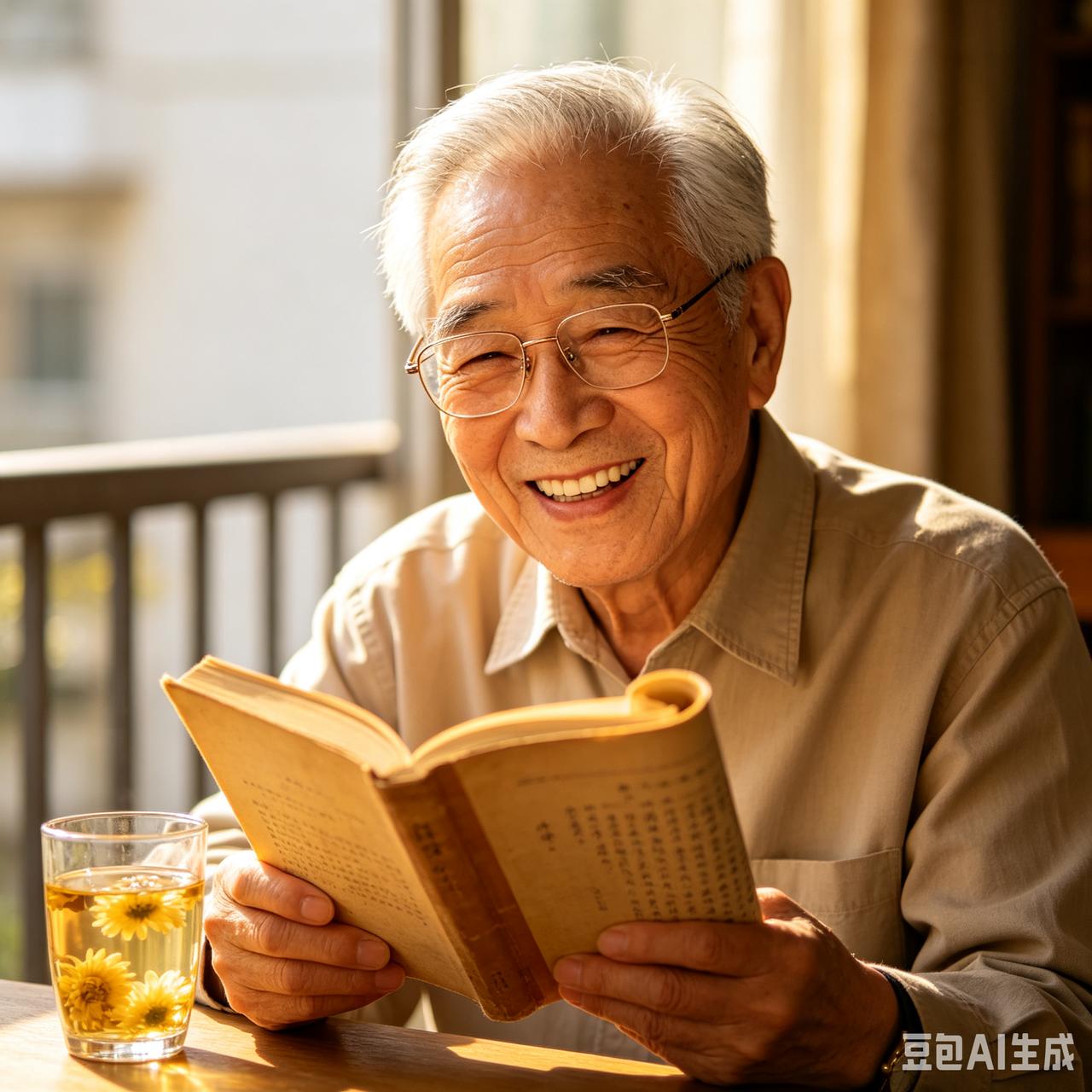 学校有一位老教师，2000年退休，现满86岁了，身体硬朗，一天一包烟，二两酒，三