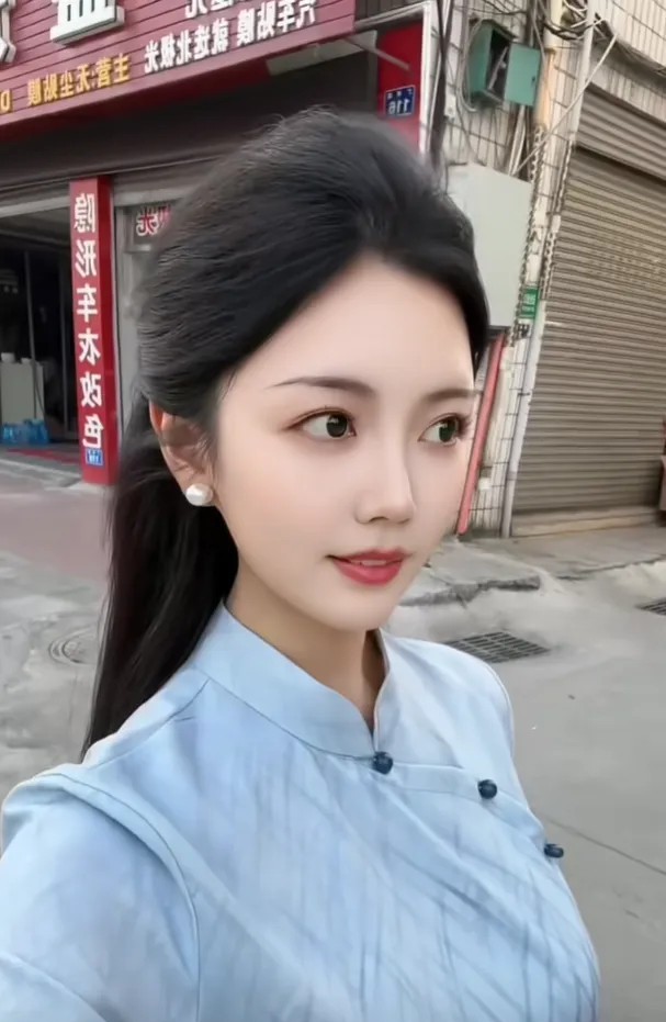 在路上遇到一个理想型的大家闺秀美女！你觉得好看吗？