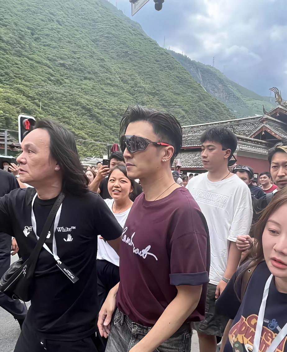谢霆锋，好像特别喜欢这种大背头，大墨镜的形象。可能他觉得比较帅吧。但为啥给人一种